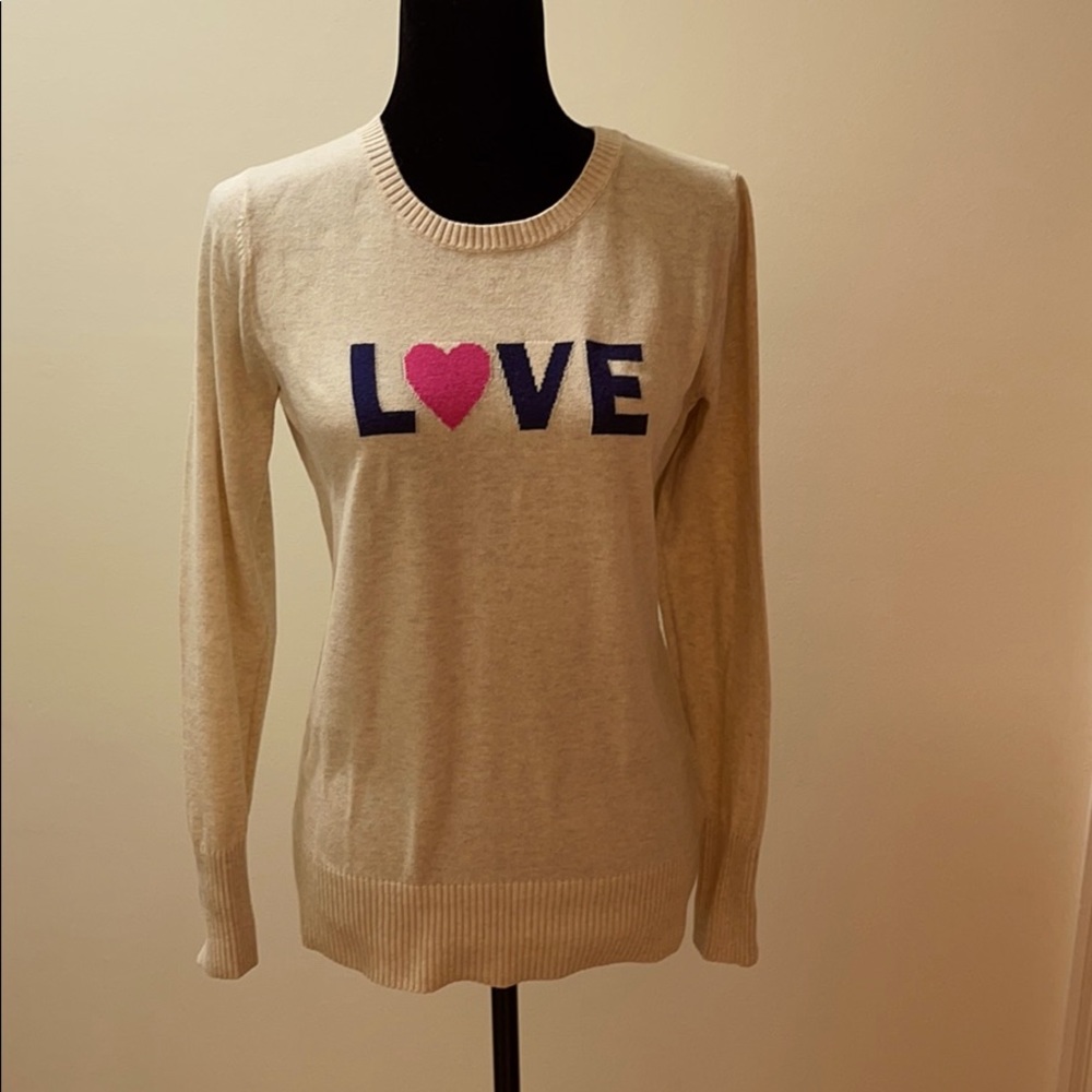 Sweater with LOVE sign